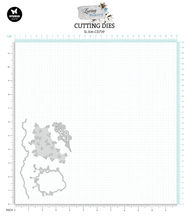 SL Cutting Dies Never Forget In Loving Memory 98x148x1mm 4 PC nr.739