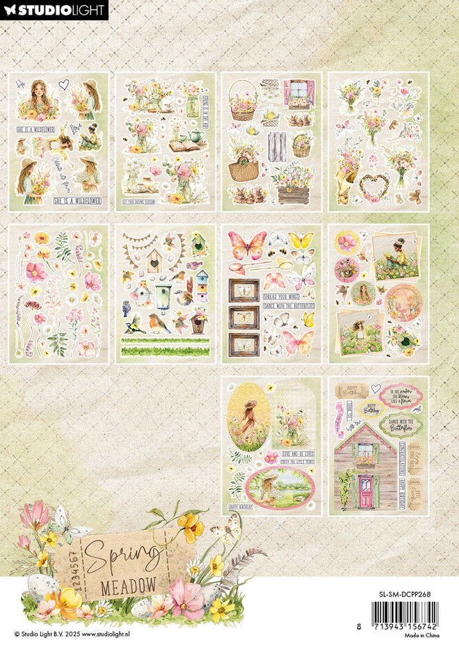 SL Die-Cut Paper Pad Paper Elements Spring Meadow 20 SH
