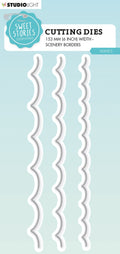 SL Cutting Die Borders Waves Sweet Stories 154x47x1mm 3 PC nr.531