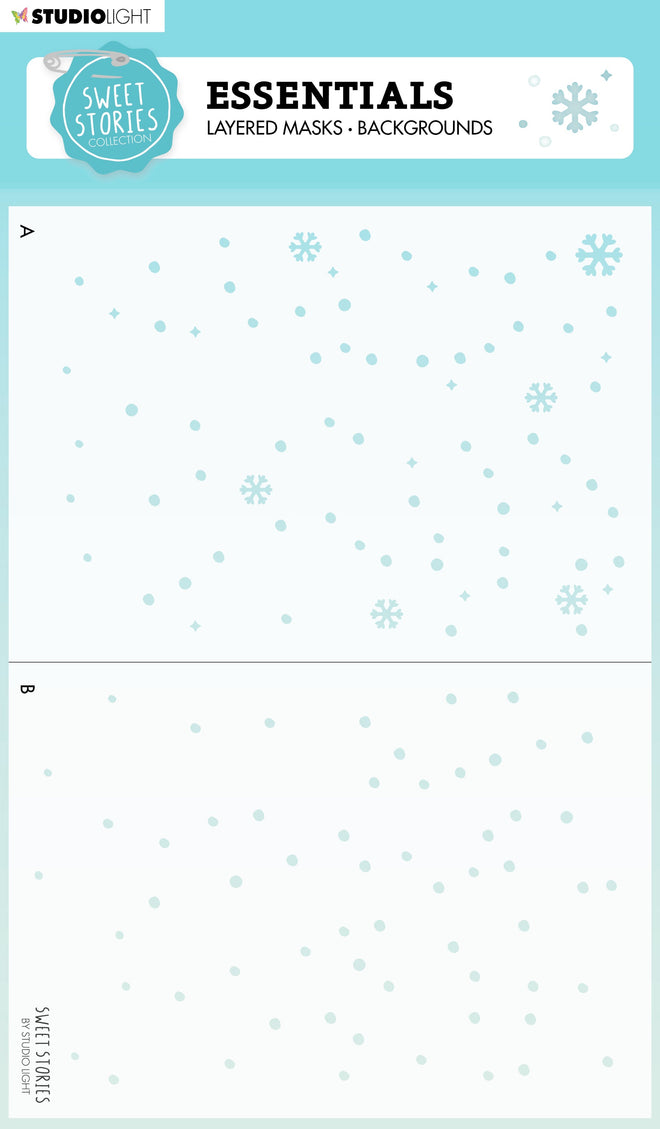 SS Mask Background Snowfall Sweet Stories 210x150x1mm 1 PC nr.140