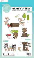 SL Stamp & Cutting Die Forest friends Sweet Stories 152x220x3mm 17 PC nr.75
