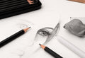 SL Drawing Tools Paper Blending Stumps & Sand Paper Essentials 7 Pieces