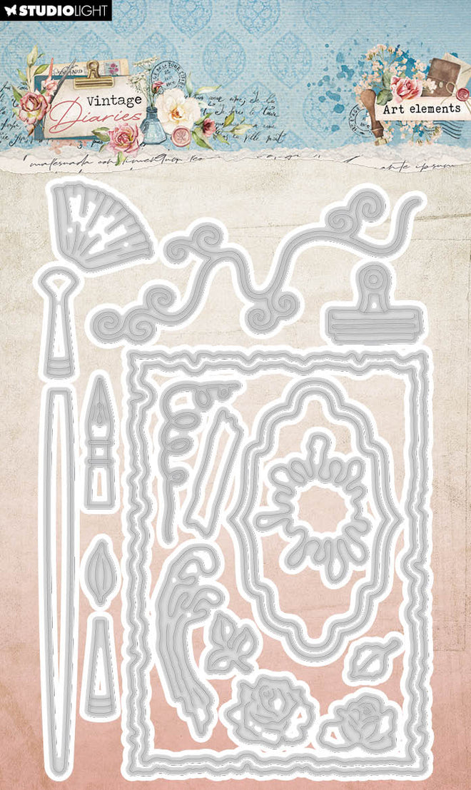 SL Cutting Dies Art Elements Vintage Diaries 20 PC