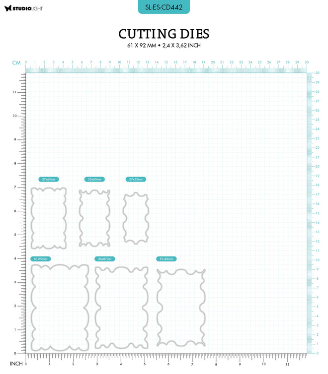 SL Cutting Dies Classic Nested Shape Essentials 61x92x1mm 6 PC nr.442