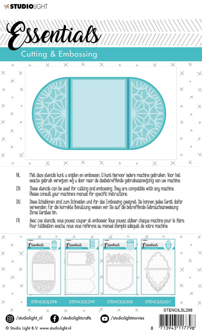 SL Cutting & Embossing Die Card Shape Essentials 209x114mm nr.298