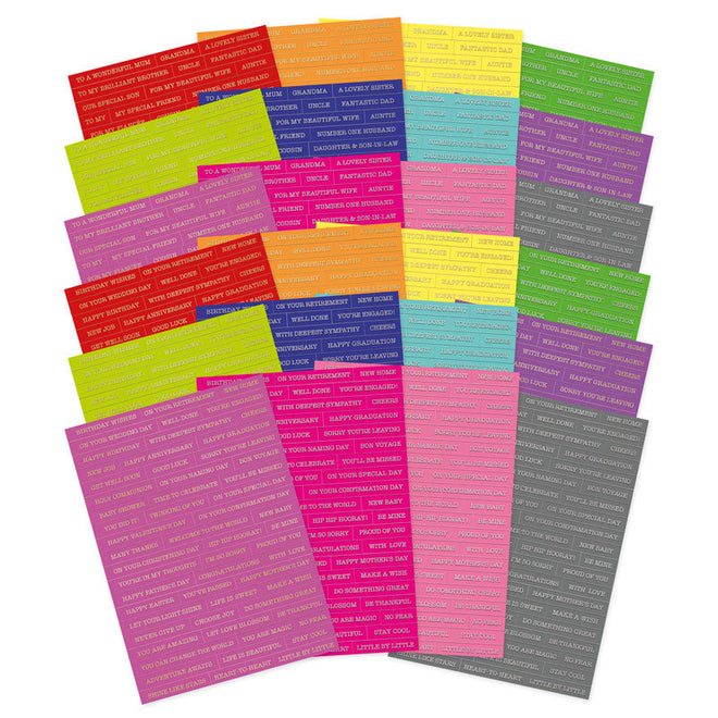 Bold & Bright Stickables Just My Type Foiled Paper Pack