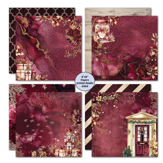 3Quarter Designs Sugarplum Wreath 8x8 Paper Pack