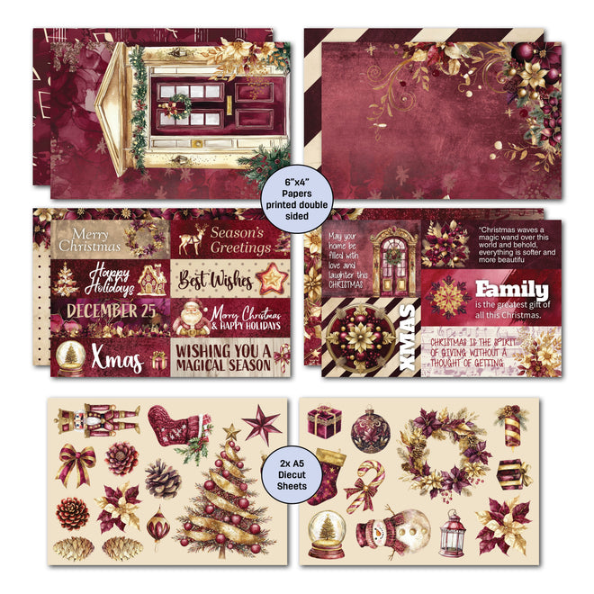 3Quarter Designs Sugarplum Wreath  6x4 Card Pack