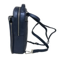 Sac à dos en cuir véritable Alice, Bleu Marine