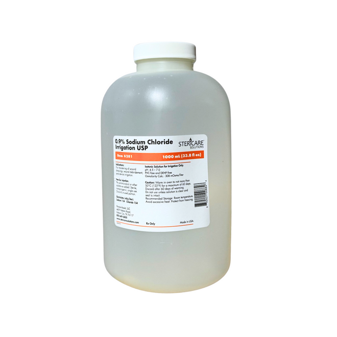 SteriCare Solutions 0.9% Sodium Chloride Irrigation Saline