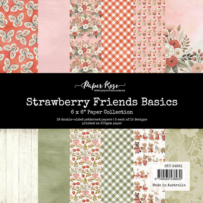 Strawberry Friends Basics 6x6 Paper Collection 34881