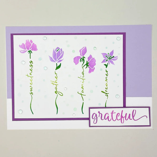 The Crafters Workshop A2 Layered Word Flowers