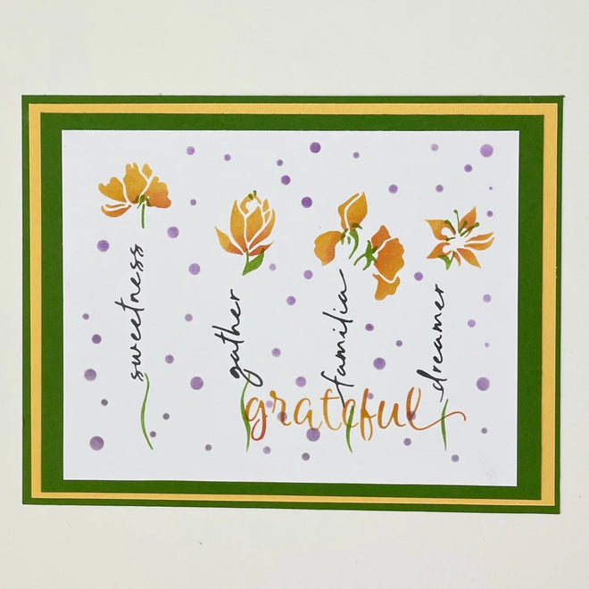 The Crafters Workshop A2 Layered Word Flowers