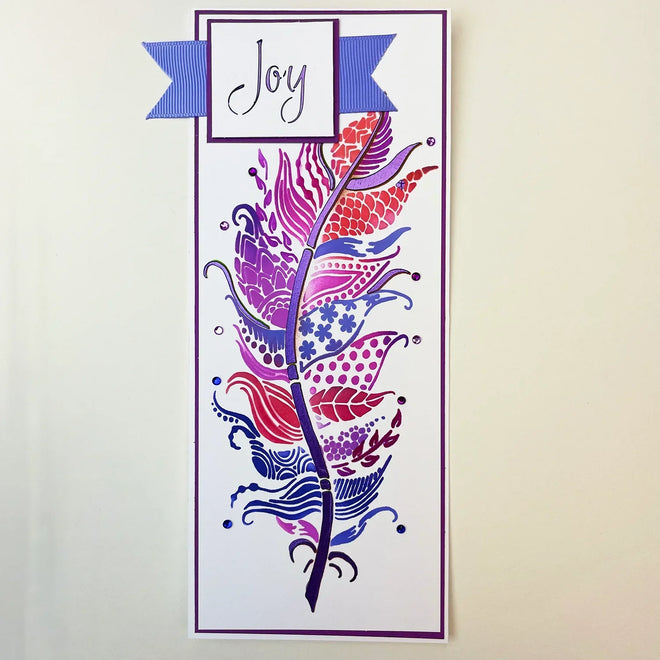 The Crafters Workshop Slimline Layered Joy Feather