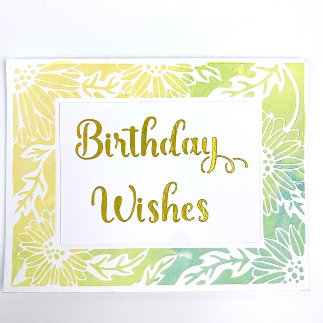 The Crafters Workshop A2 Sunflowers Vines Frames