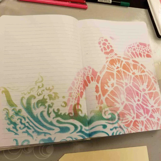 The Crafters Workshop 6x6 Stencil Wave