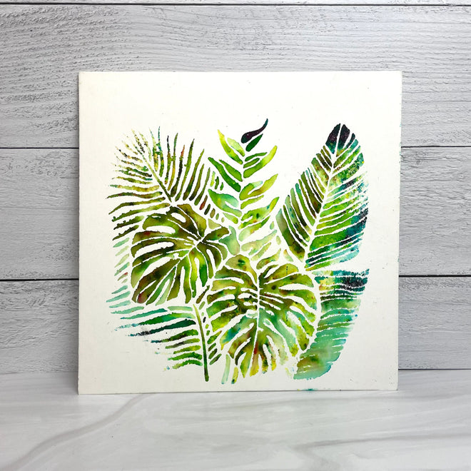 The Crafters Workshop 6x6 Stencil Tropical Fronds
