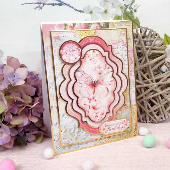 Fluttering Hearts Card Topper Sheet