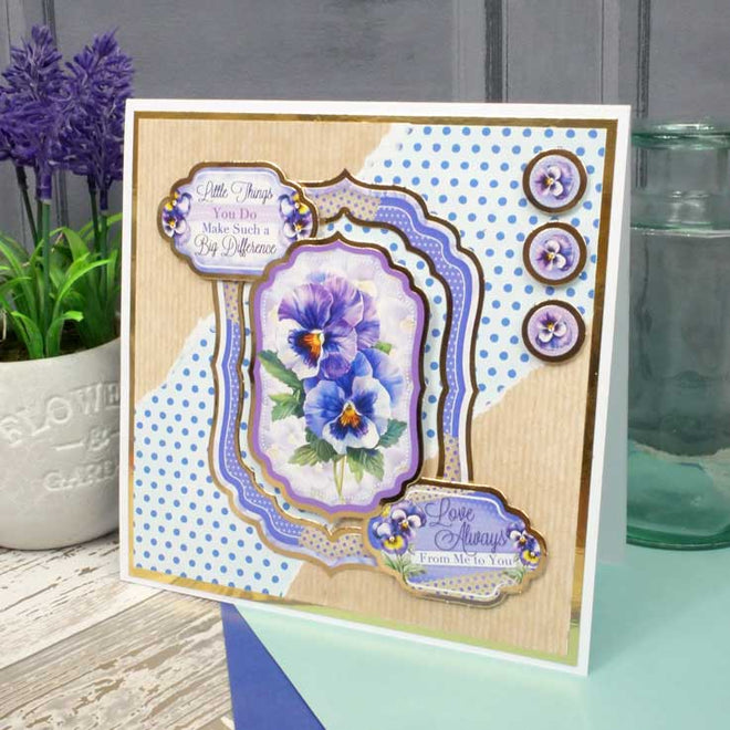 Pretty Pansies Card Topper Sheet