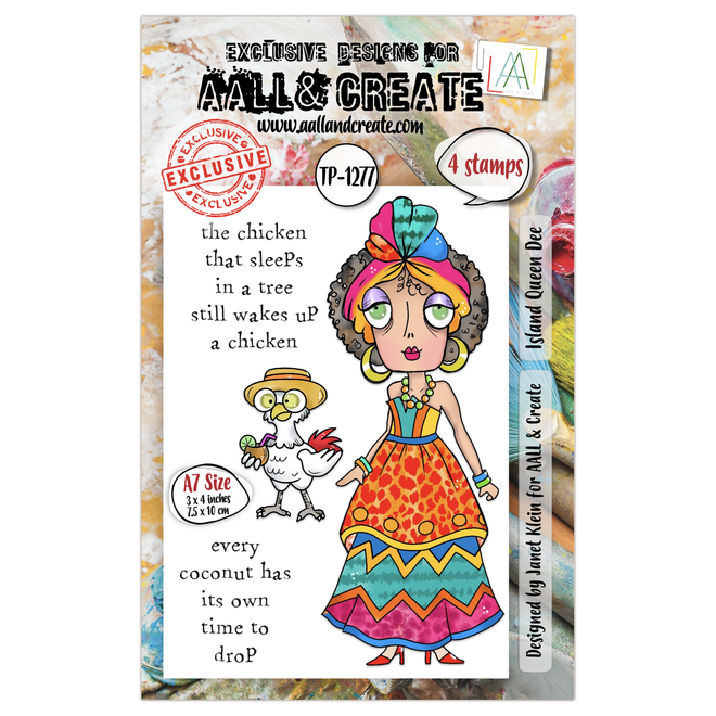 AALL and Create - A7 Stamp Set - Island Queen Dee