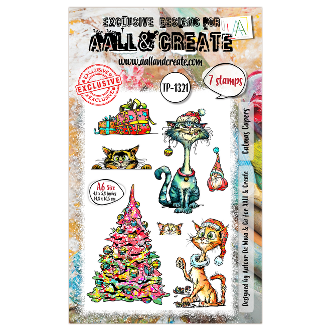 AALL and Create - A6 Stamp Set - Catmas Capers