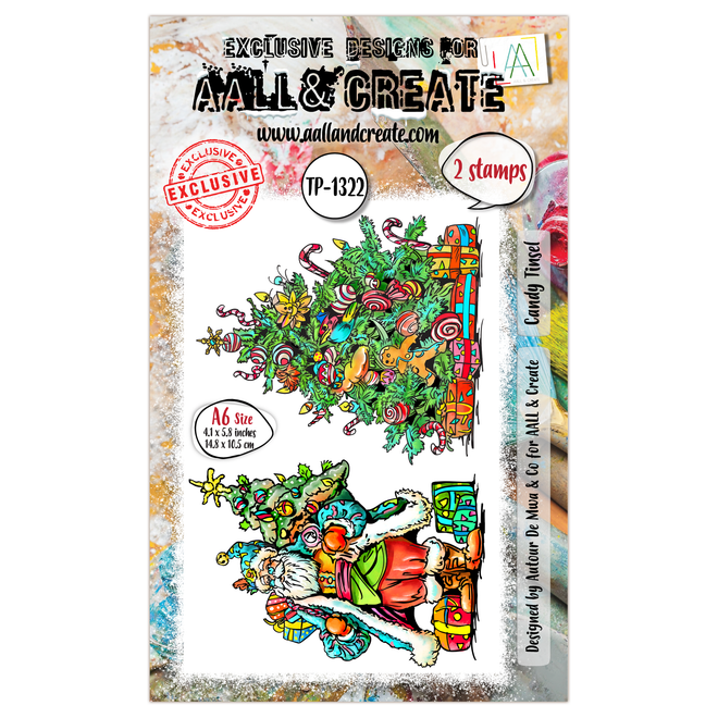 AALL and Create - A6 Stamp Set - Candy Tinsel