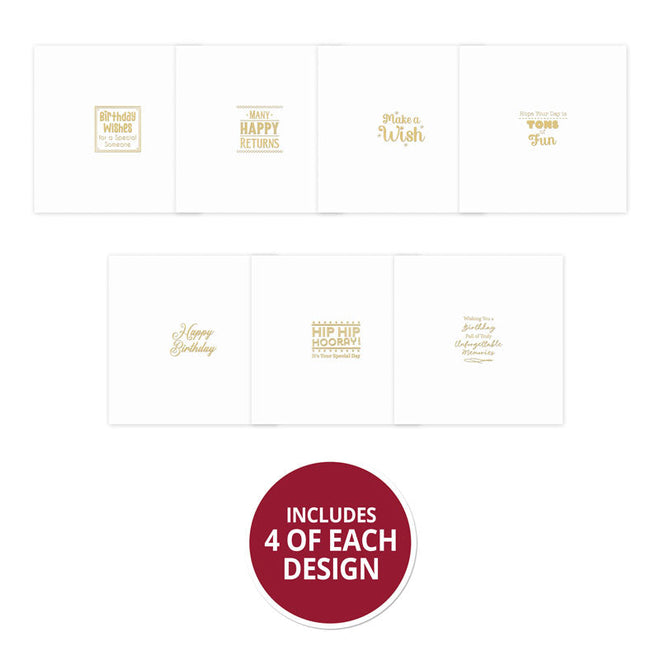 Trim Me! Foiled Insert Pad - Many Happy Returns - Gold