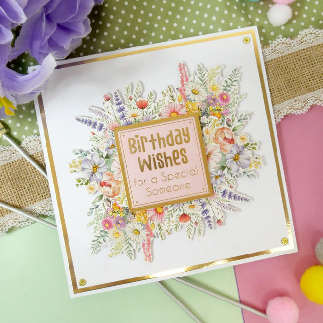 Trim Me! Foiled Insert Pad - Many Happy Returns - Gold