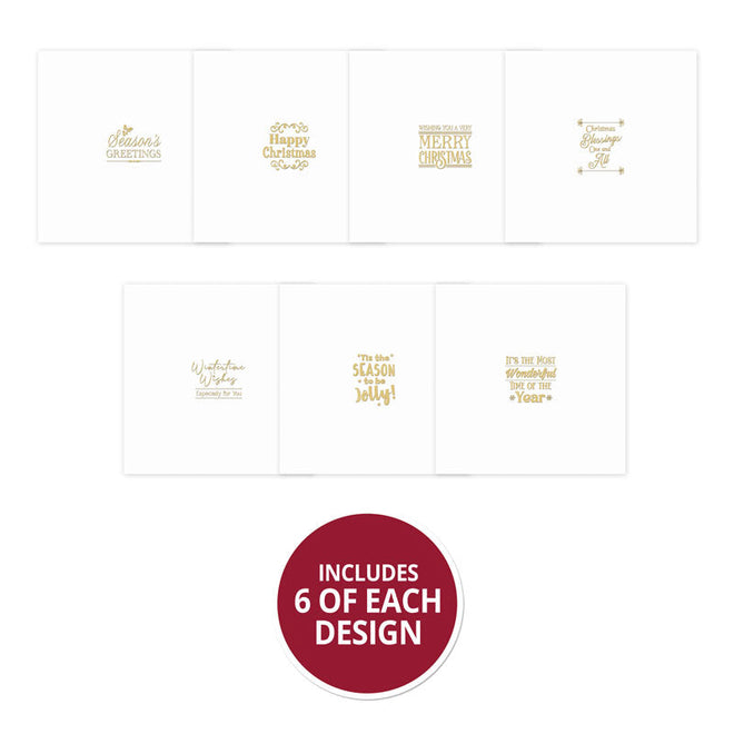 Trim Me! Foiled Insert Pad - Season's Greetings Gold