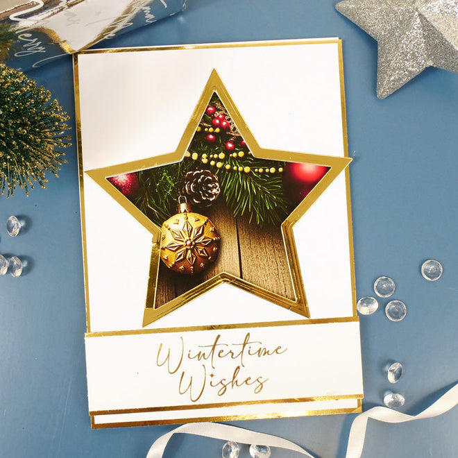 Trim Me! Foiled Insert Pad - Season's Greetings Gold