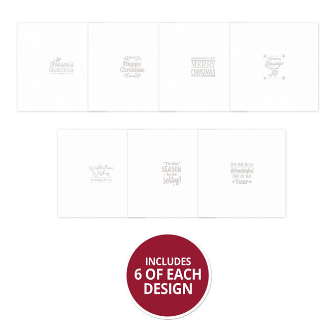 Trim Me! Foiled Insert Pad - Season's Greetings Silver