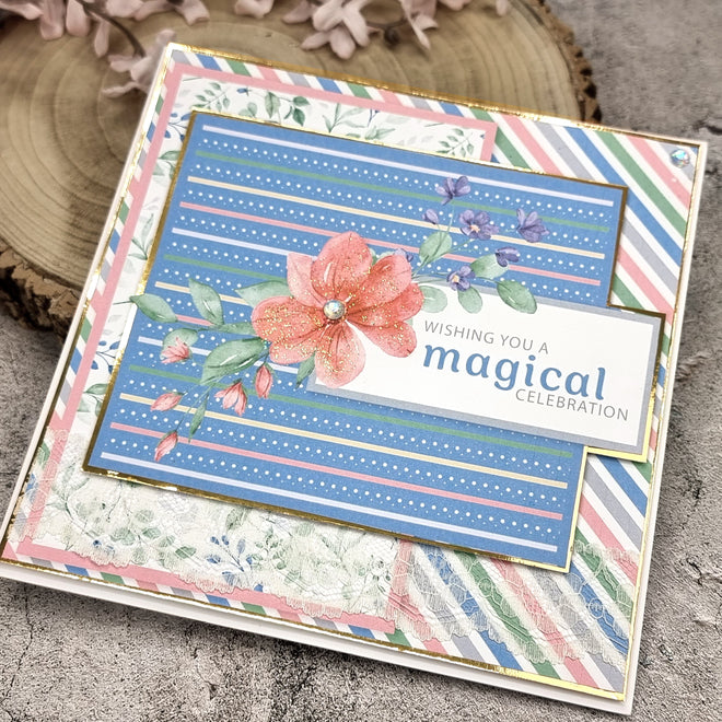 The Paper Boutique Sunny Gardens 8 in x 8 in Instant Card Pad