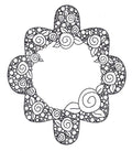 Sue Wilson - Deco Rose Burst Precut Rubber Stamp