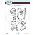 Creative Expressions Designer Boutique Collection Flying Penguins A5 Clear Stamp