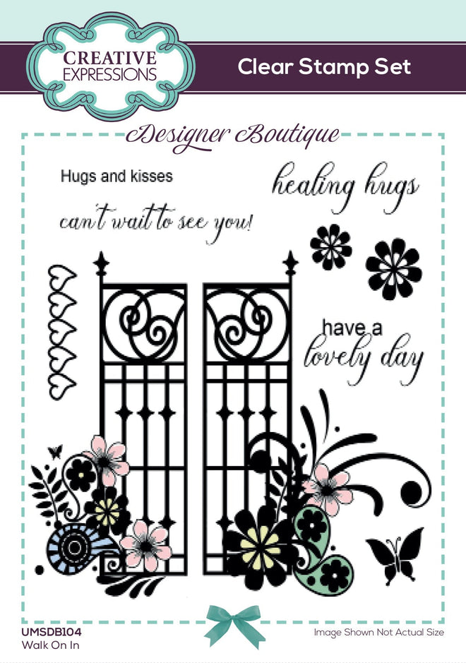 Creative Expressions Designer Boutique Walk On In 6 in x 4 in Clear Stamp Set