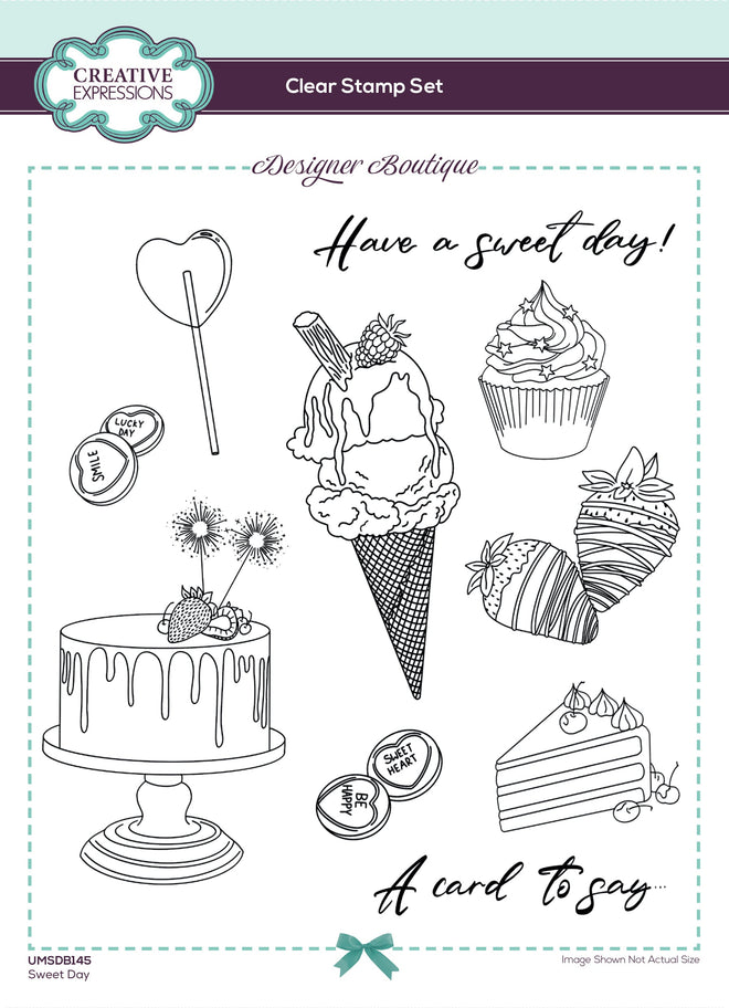 Creative Expressions Designer Boutique Sweet Day 6 in x 8 in Stamp Set