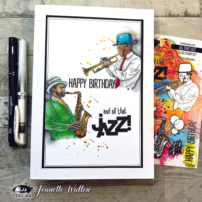 Visible Image All That Jazz 4 in x 6 in Stamp Set