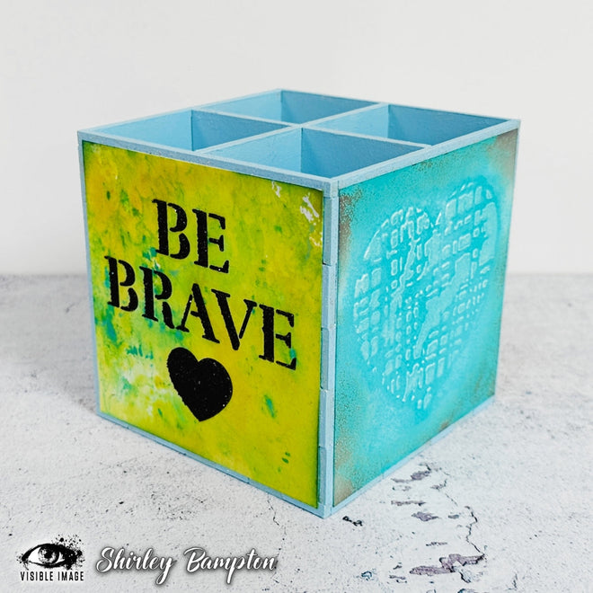 Visible Image Be Brave Stencil - 4 x 4