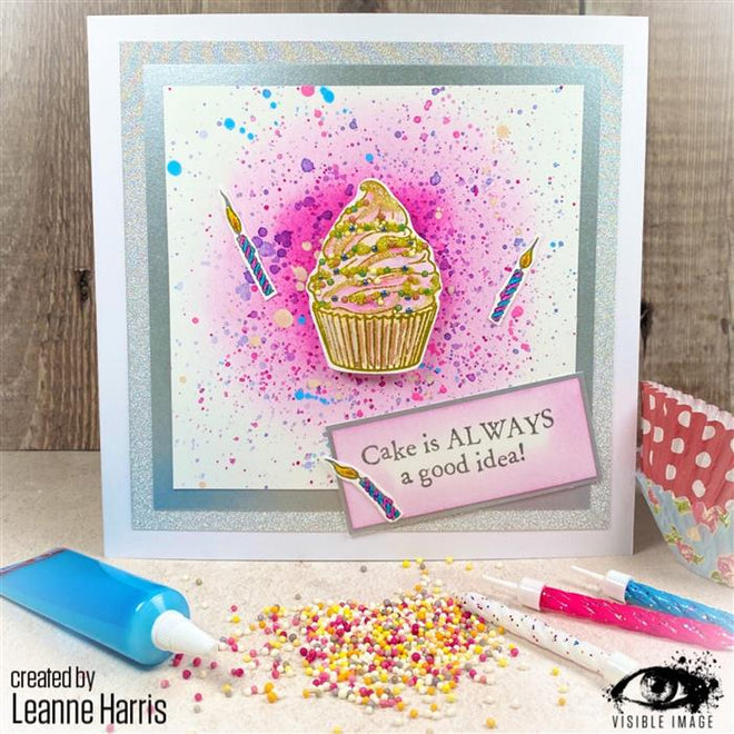 Visible Image Blow Out The Candles - A6 Stamp Set