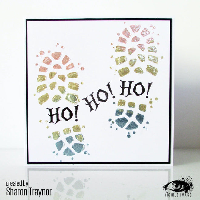 Visible Image Boot Prints Stencil - 6 x 6