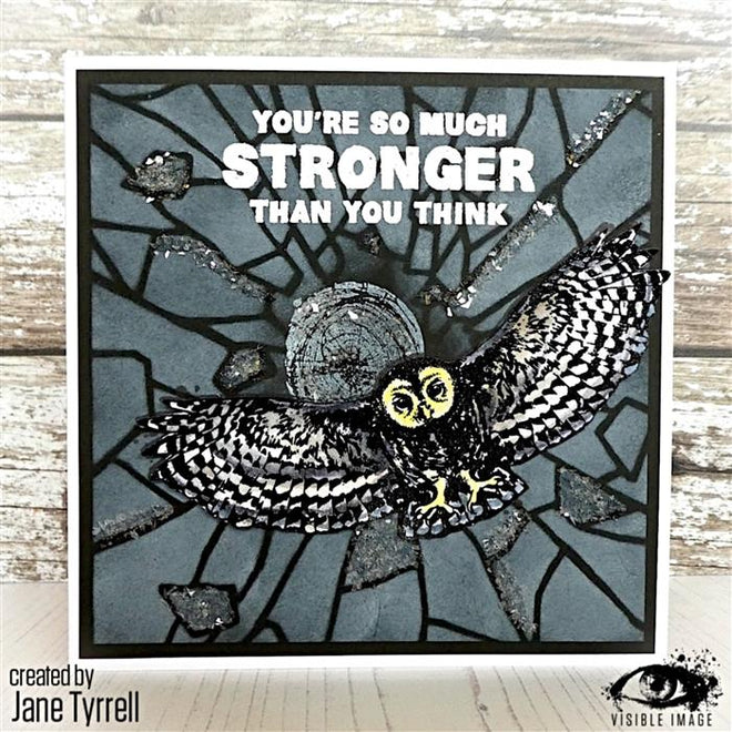 Visible Image Breaking Glass Stencil - 6 x 6