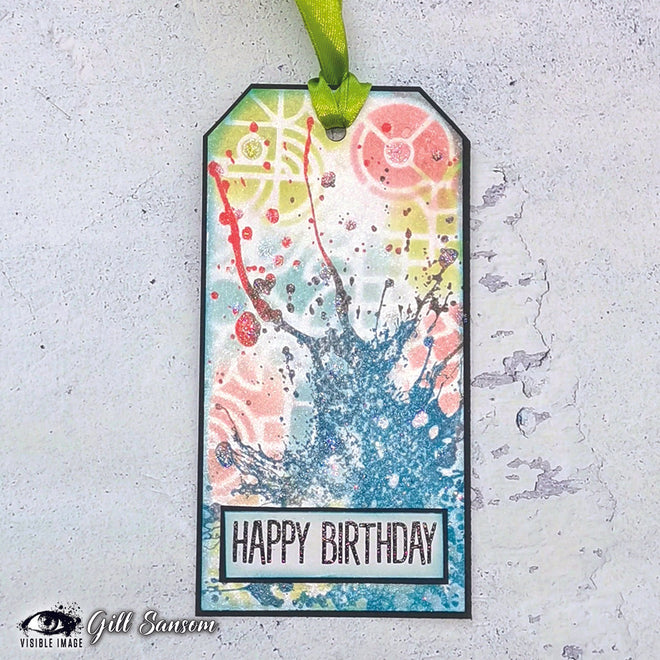 Visible Image Fluid Background 4 in x 6 in Stamp Set