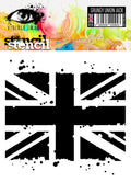 Visible Image Grungy Union Jack Stencil - 6 x 6