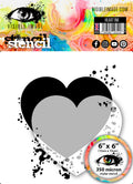 Visible Image Heart Ink Stencil - 6 x 6