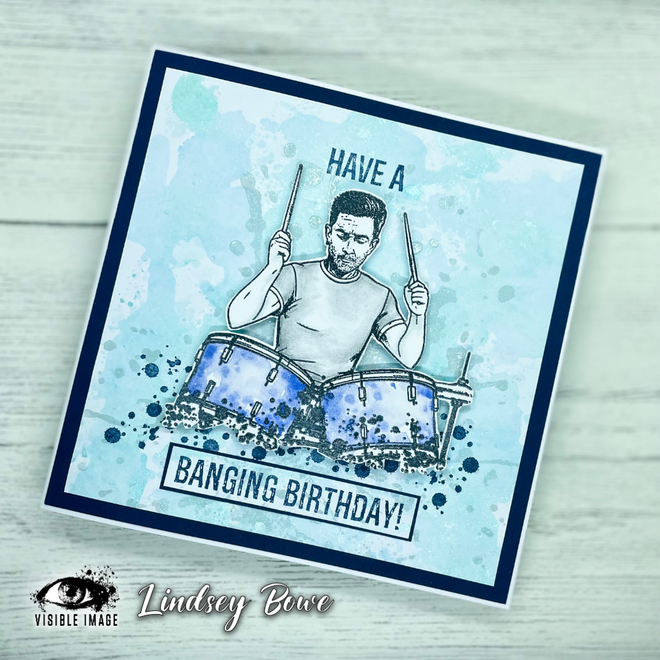 Visible Image Fluid Background 4 in x 6 in Stamp Set
