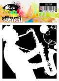 Visible Image Sax It Up Stencil - 6 x 6