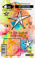 Visible Image Sketched Stars - A6 Stamp Set