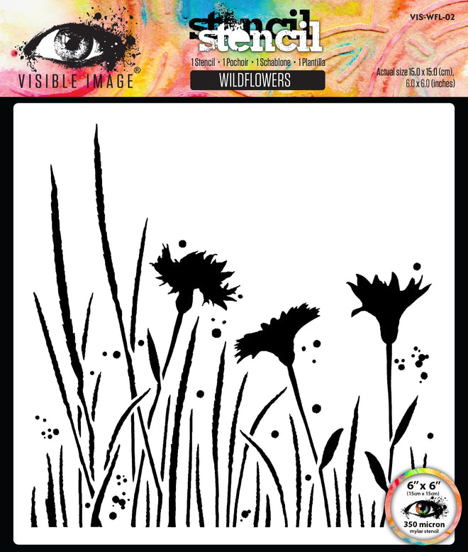 Visible Image Wildflowers 6in x 6in Stencil
