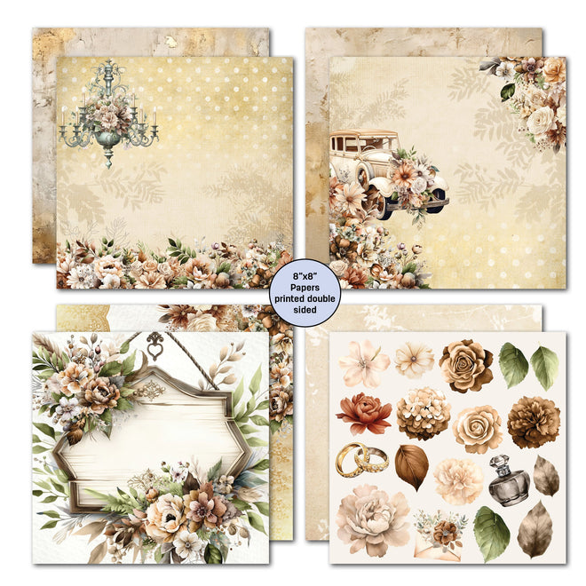 3Quarter Designs Wedded Bliss 8x8 Paper Pack