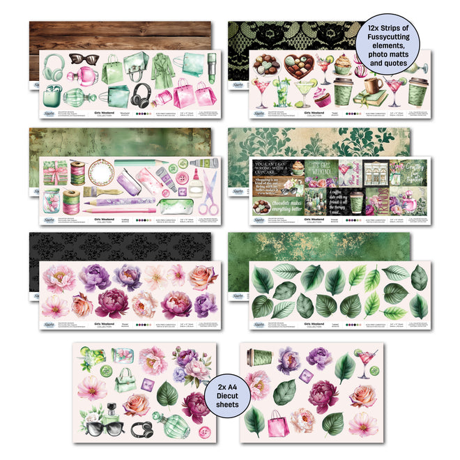 3Quarter Designs Girls Weekend 12x12 Design Paper & Diecuts Set